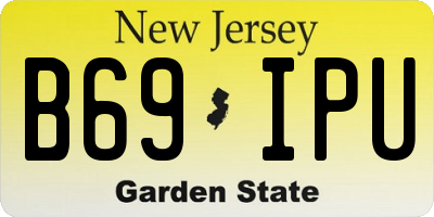 NJ license plate B69IPU