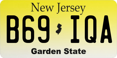 NJ license plate B69IQA