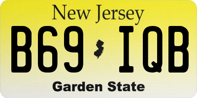 NJ license plate B69IQB