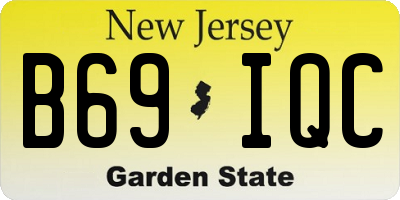 NJ license plate B69IQC