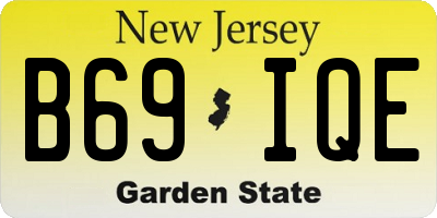 NJ license plate B69IQE