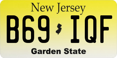 NJ license plate B69IQF