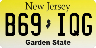 NJ license plate B69IQG