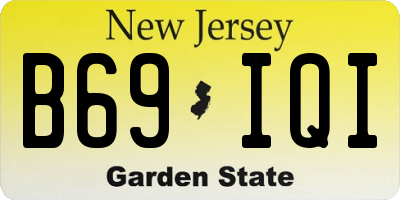NJ license plate B69IQI