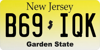 NJ license plate B69IQK