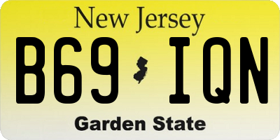 NJ license plate B69IQN