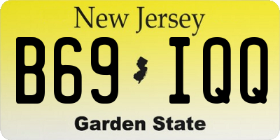 NJ license plate B69IQQ