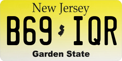 NJ license plate B69IQR