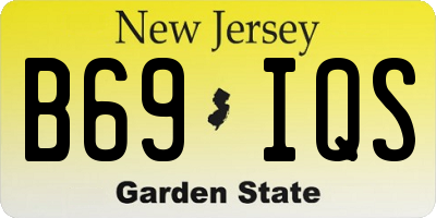 NJ license plate B69IQS