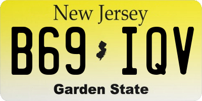 NJ license plate B69IQV