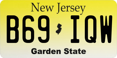 NJ license plate B69IQW