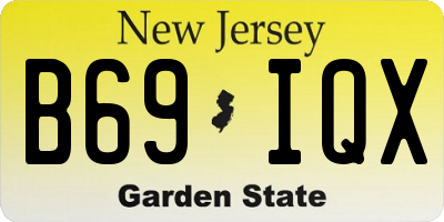 NJ license plate B69IQX