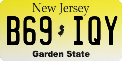 NJ license plate B69IQY