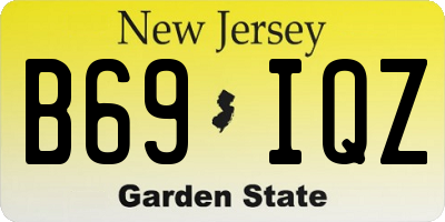 NJ license plate B69IQZ
