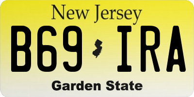 NJ license plate B69IRA