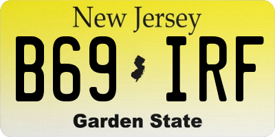 NJ license plate B69IRF