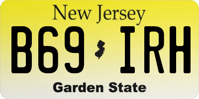 NJ license plate B69IRH