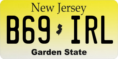 NJ license plate B69IRL