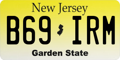 NJ license plate B69IRM