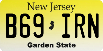 NJ license plate B69IRN