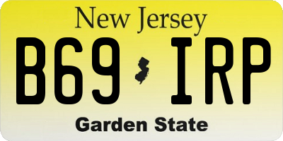 NJ license plate B69IRP