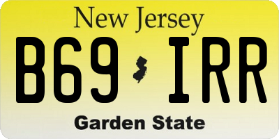 NJ license plate B69IRR