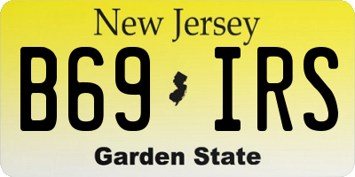 NJ license plate B69IRS