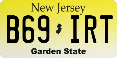 NJ license plate B69IRT
