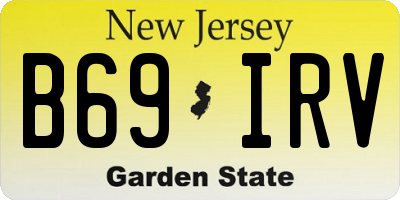 NJ license plate B69IRV