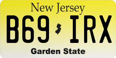 NJ license plate B69IRX