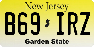 NJ license plate B69IRZ