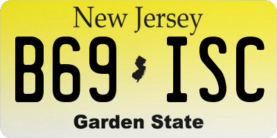 NJ license plate B69ISC