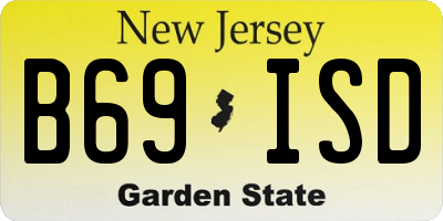 NJ license plate B69ISD