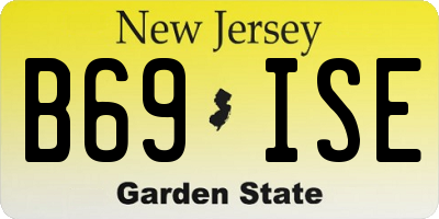 NJ license plate B69ISE