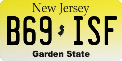 NJ license plate B69ISF