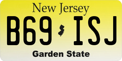 NJ license plate B69ISJ