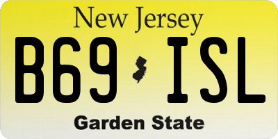 NJ license plate B69ISL