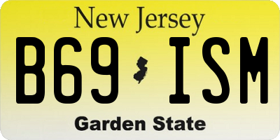 NJ license plate B69ISM