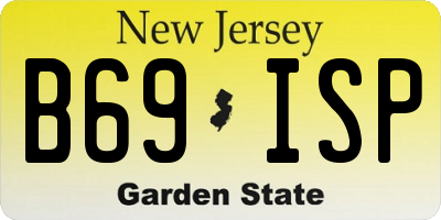 NJ license plate B69ISP