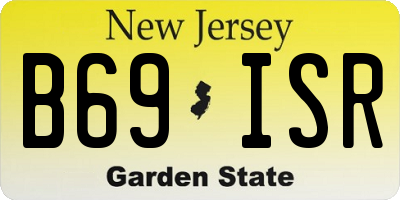 NJ license plate B69ISR