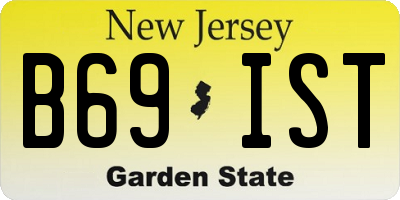 NJ license plate B69IST