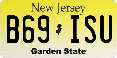 NJ license plate B69ISU