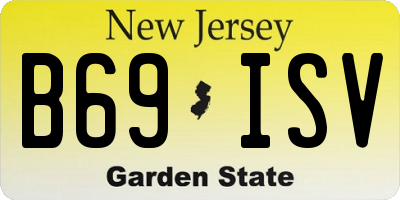 NJ license plate B69ISV