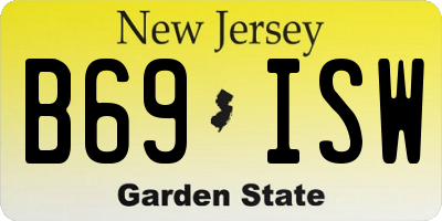 NJ license plate B69ISW