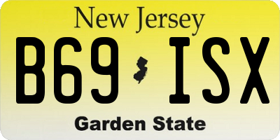 NJ license plate B69ISX
