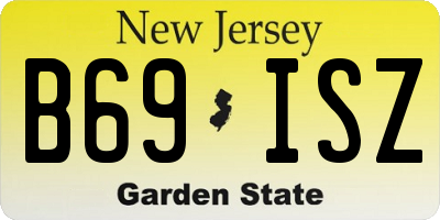 NJ license plate B69ISZ