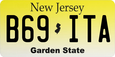 NJ license plate B69ITA