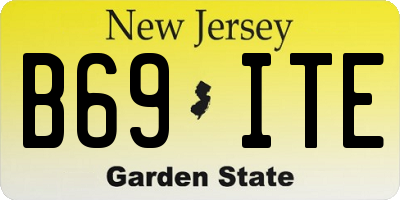 NJ license plate B69ITE
