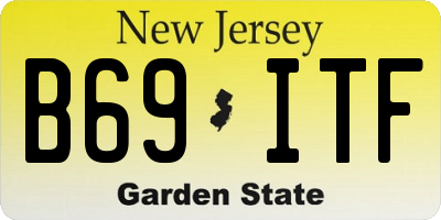 NJ license plate B69ITF