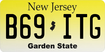 NJ license plate B69ITG